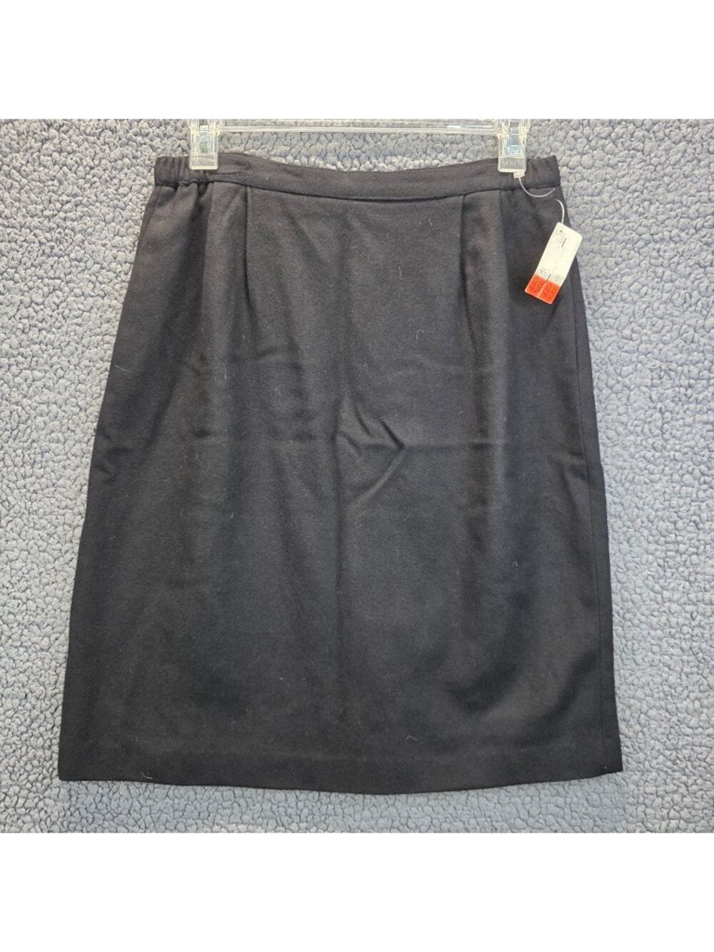 Vintage C.G.N.Y Pencil Wool Skirt Size 16 Black Quiet Luxury Old Money Capsule